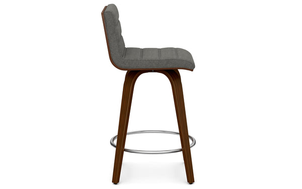 Simpli Home Swivel Counter Height Stool In Linen