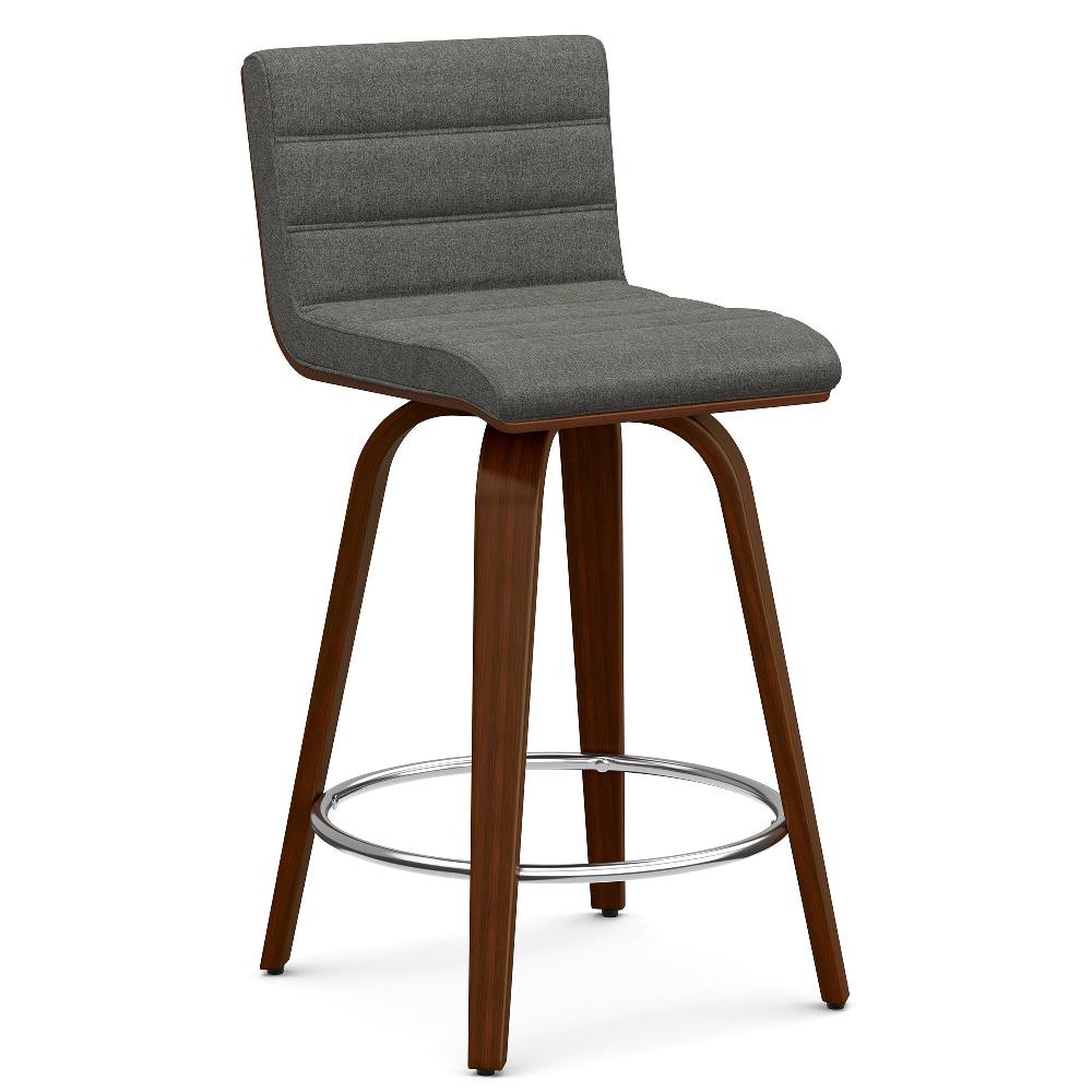 simpli home Swivel Counter Height Stool in Linen