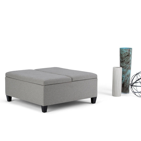 Simpli Home Table Ottoman In Dove Grey