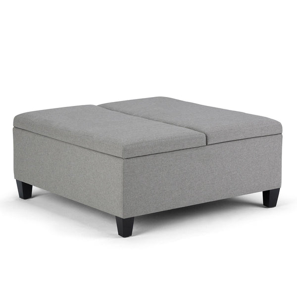 Simpli Home Table Ottoman In Dove Grey