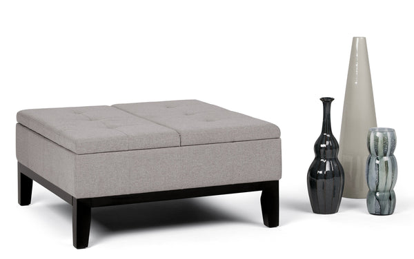 Simpli Home Table Ottoman In Linen