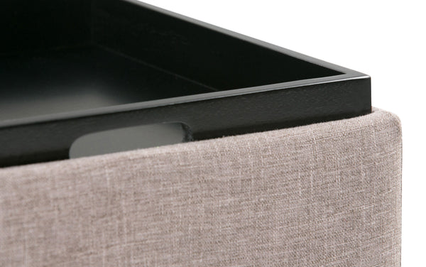 Simpli Home Table Ottoman In Linen