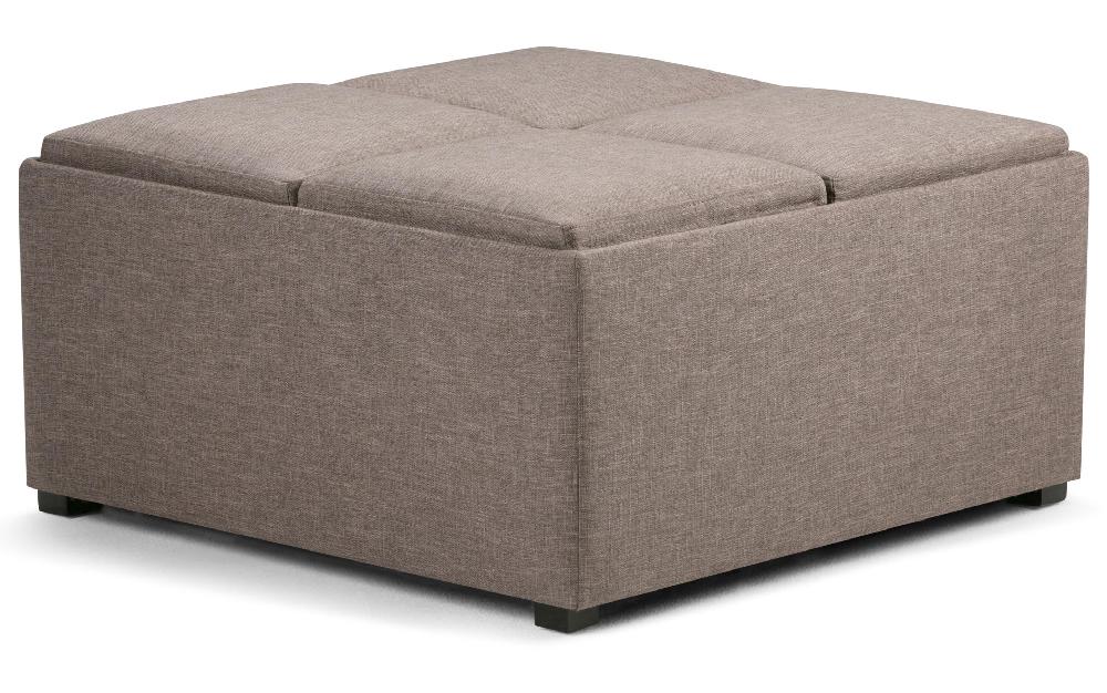 simpli home Table Ottoman in Linen