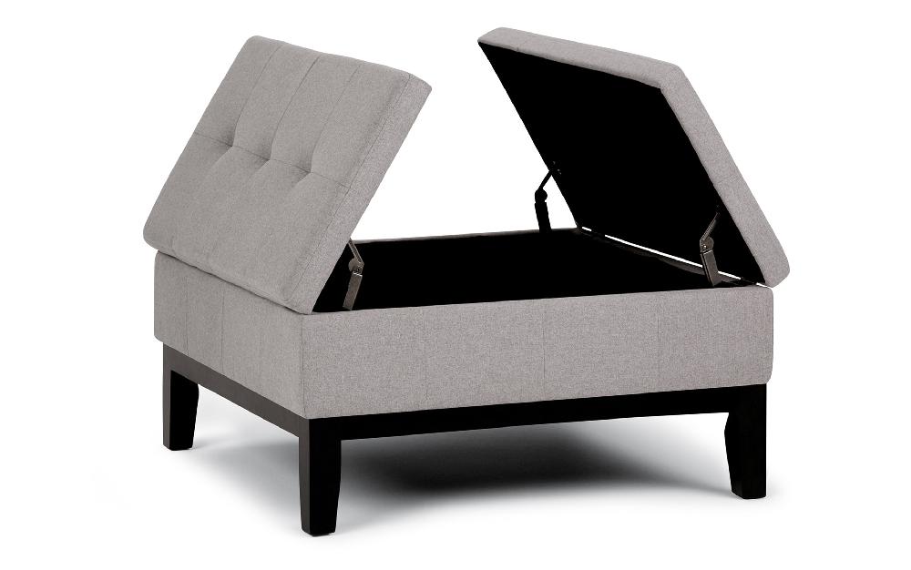 simpli home Table Ottoman in Linen