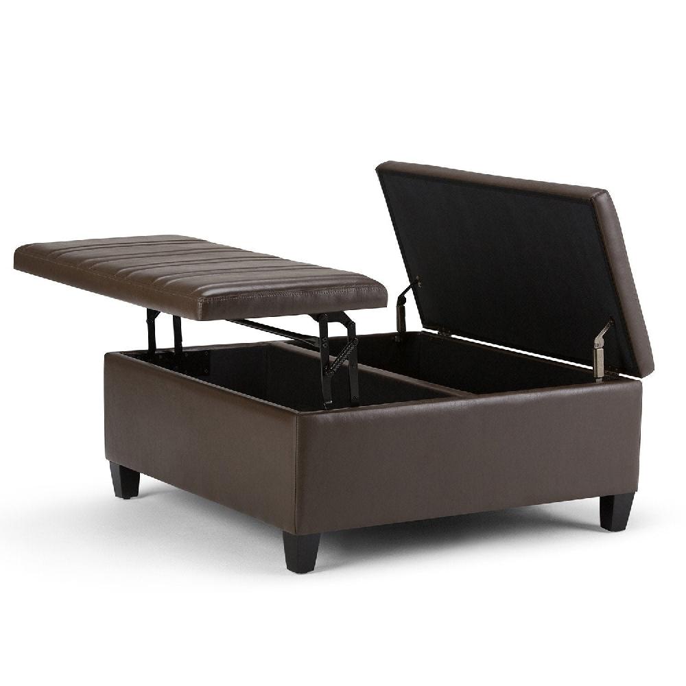 simpli home Table Ottoman in Vegan Leather