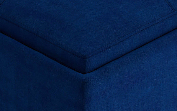 Simpli Home Table Ottoman In Velvet Fabric