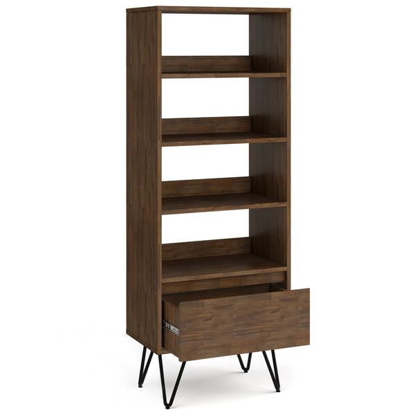 Simpli Home Tall Bookcase In Acacia