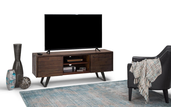 Simpli Home TV Media Stand In Acacia