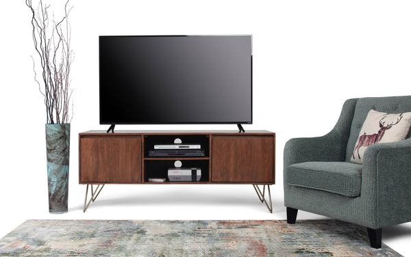 Simpli Home TV Media Stand In Mango