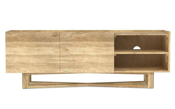 Simpli Home TV Media Stand In Mango Wood