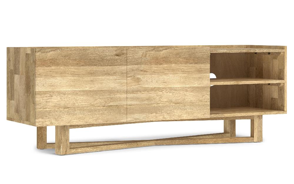 simpli home TV Media Stand in Mango Wood