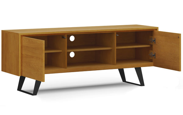 Simpli Home TV Media Stand In Oak