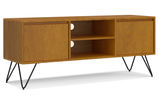 Simpli Home TV Media Stand In Oak