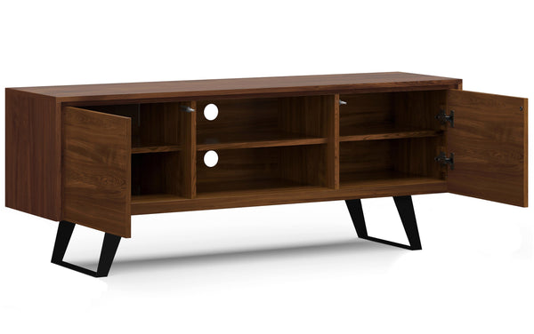 Simpli Home TV Media Stand In Walnut