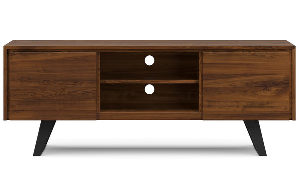 Simpli Home TV Media Stand In Walnut