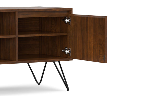 Simpli Home TV Media Stand In Walnut