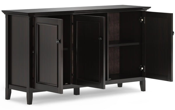 Simpli Home Wide 3 Door Storage Cabinet