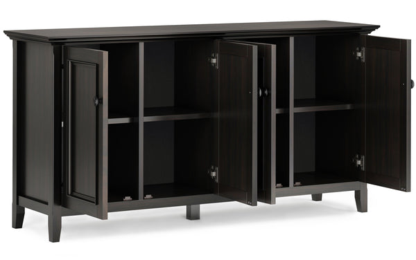 Simpli Home Wide 4 Door Storage Cabinet