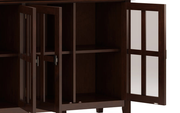 Simpli Home Wide 4 Door Storage Cabinet