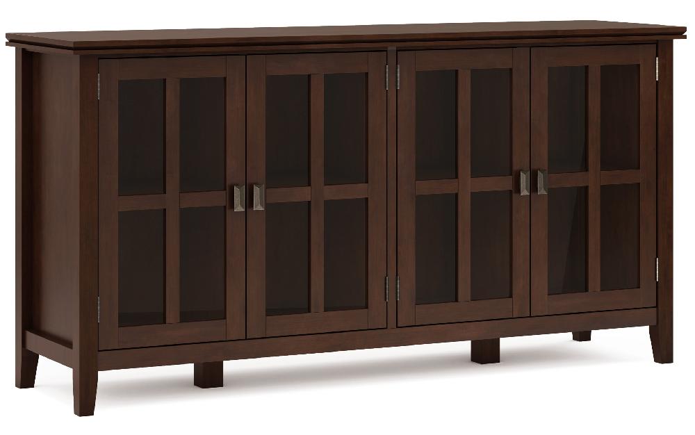 simpli home Wide 4 Door Storage Cabinet