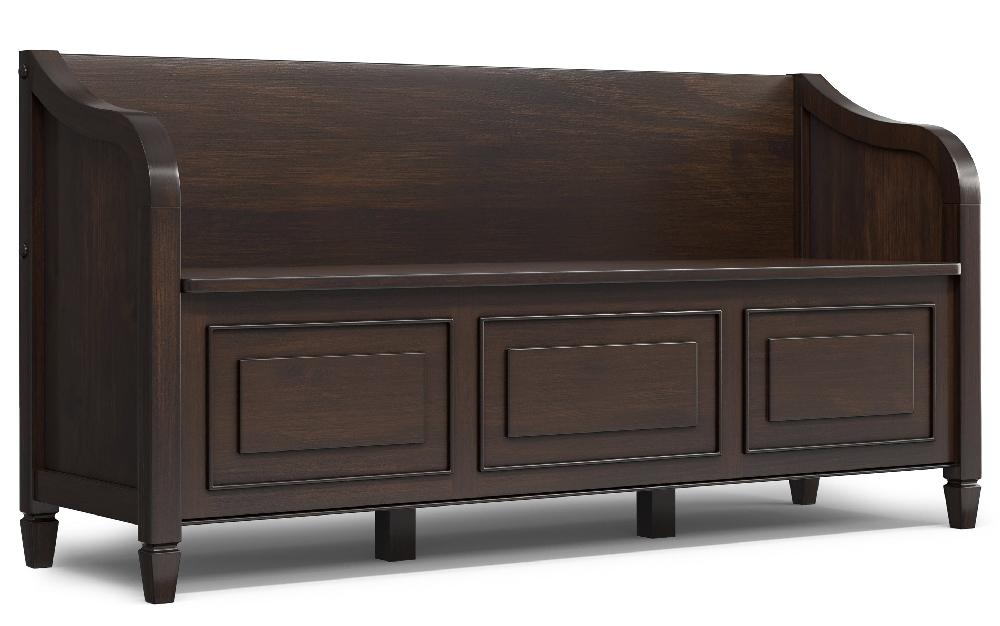 simpli home Wide Entryway Storage Bench