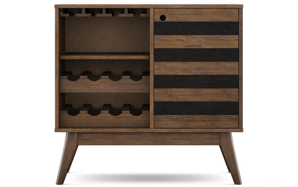 Simpli Home Wine Cabinet In Acacia