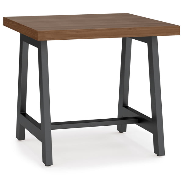 Simpli Home Solid Walnut Veneer And Metal End Table