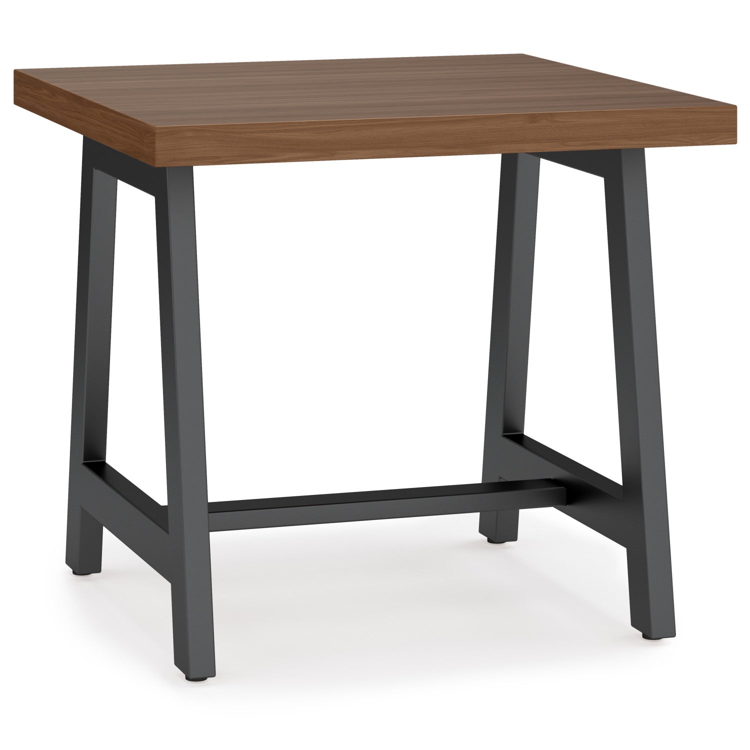 simpli home Solid Walnut Veneer and Metal End Table