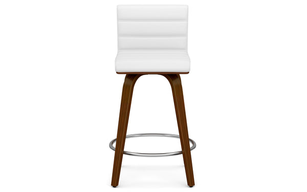 Simpli Home Swivel Counter Height Stool In Vegan Leather