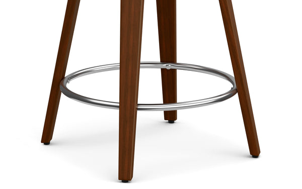 Simpli Home Swivel Counter Height Stool In Vegan Leather