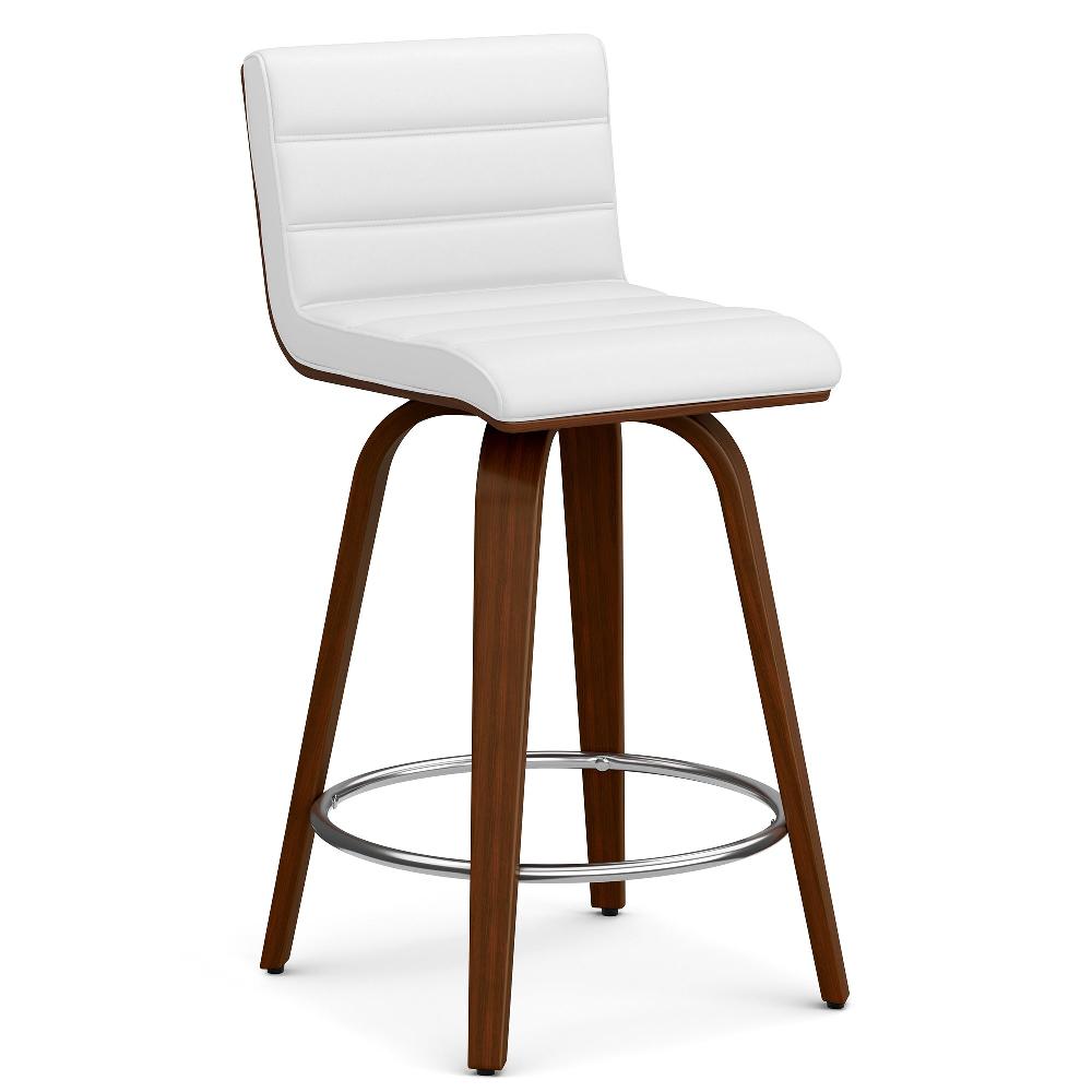 simpli home Swivel Counter Height Stool in Vegan Leather