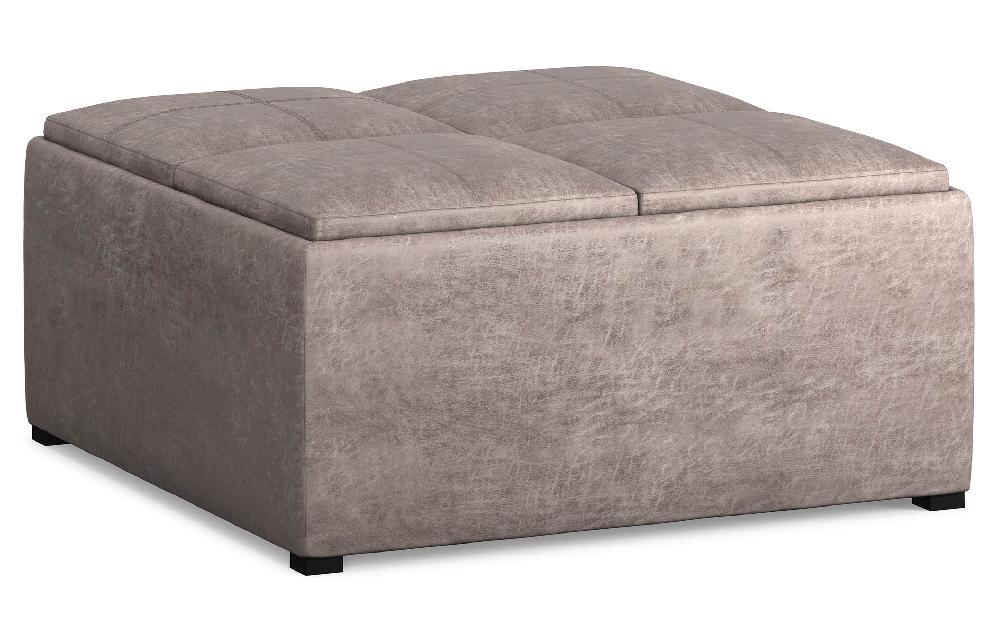 simpli home Table Ottoman in Distressed Vegan Leather simpli home Table Ottoman in Distressed Vegan Leather