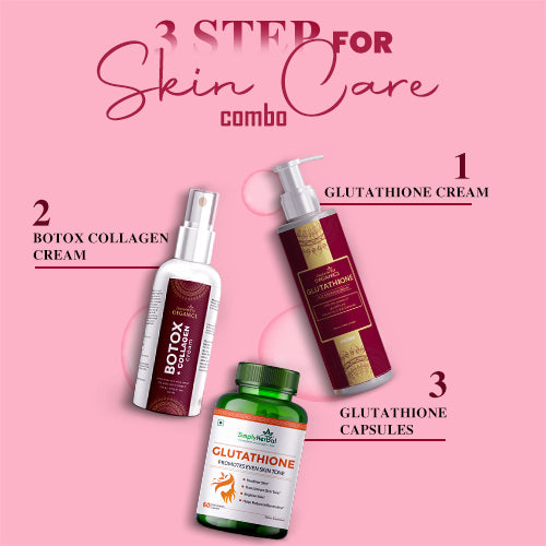 simply herbal Beauty Bundle - Glutathione Botox Collagen Cream L-Glutathione Combo