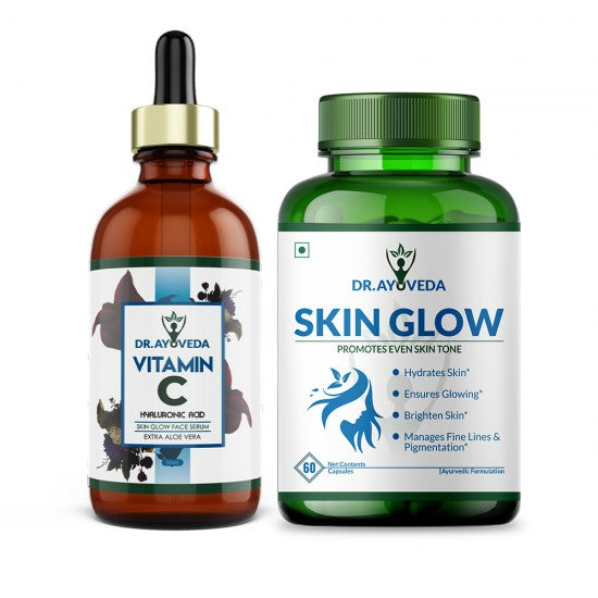 simply herbal Dr. Ayuveda Vitamin C Capsules & Serum For Radiant Skin