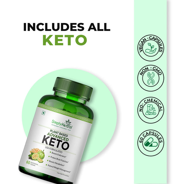 Simply Herbal Simply Herbal Advanced Keto USA Formulated 1000mg - 60 Capsules