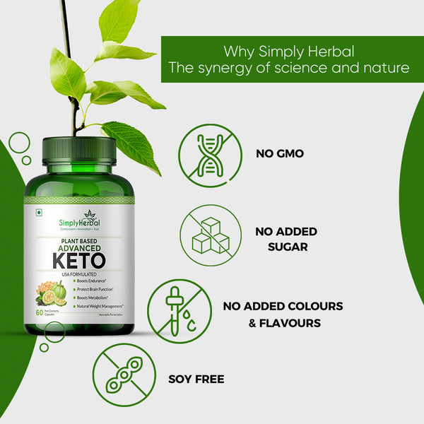 Simply Herbal Simply Herbal Advanced Keto USA Formulated 1000mg - 60 Capsules