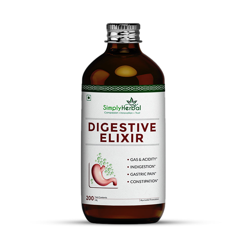 simply herbal Simply Herbal Ayurvedic Digestive Elixir Syrup Tonic Enriched With 37 Digestion Enzymes - 200ml