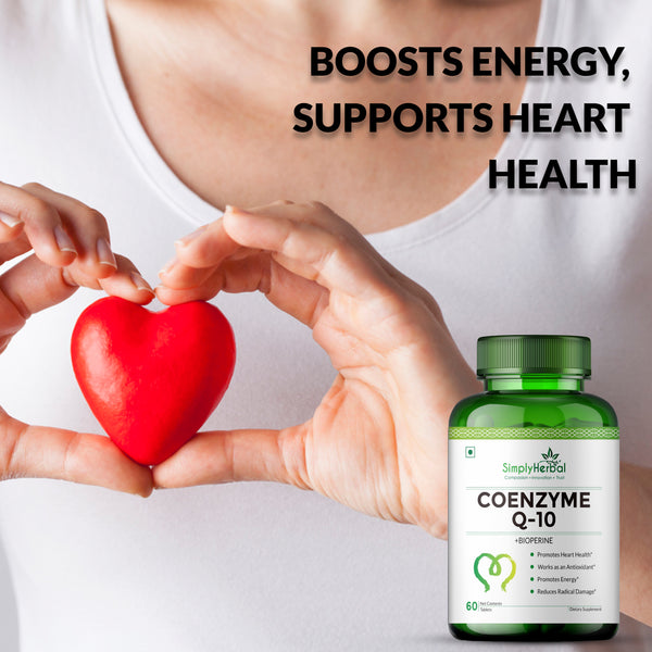 Simply Herbal Simply Herbal CoQ10 200mg With Bioperine – Heart Health & Energy Support – 60 Tablets