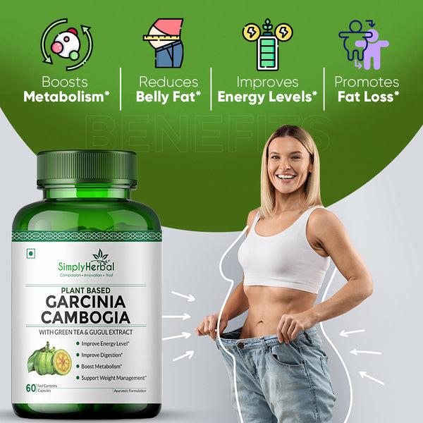 Simply Herbal Simply Herbal Garcinia Cambogia With Green Coffee Green Tea & Guggul Extract 800mg -60 Capsules