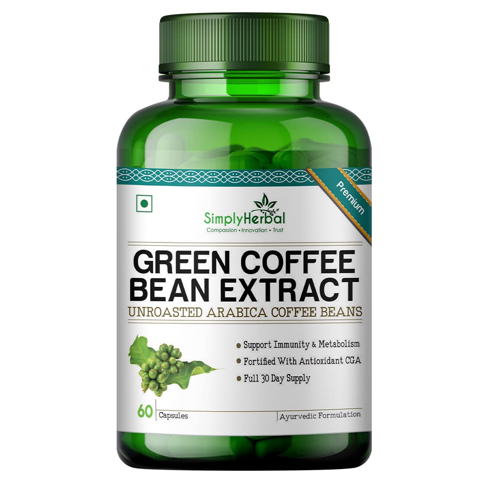 simply herbal Simply Herbal Green Coffee Extract 500mg – 60 Capsules for Weight Loss