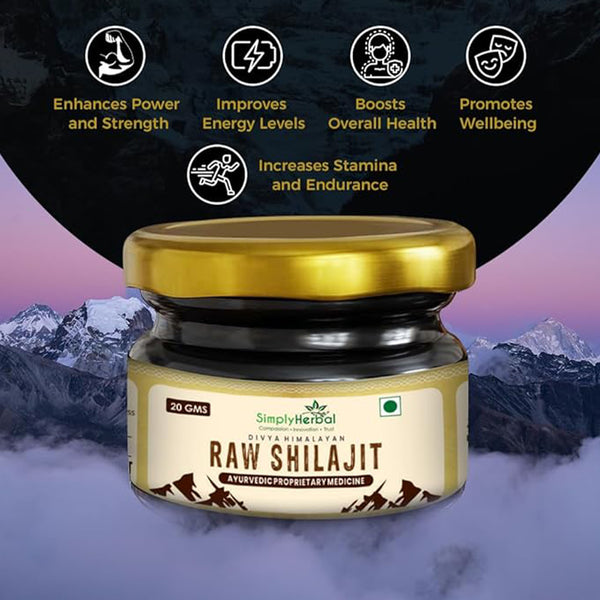 Simply Herbal Simply Herbal Himalayan Raw Shilajit Pure Ayurveda- 20 Grm