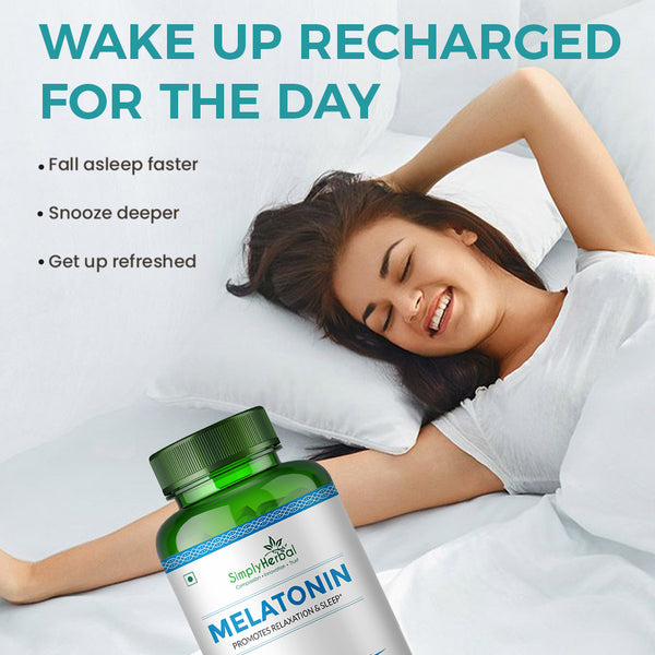 Simply Herbal Simply Herbal Melatonin 10mg Sleeping Aid Healthy Sleep Cycle-60 Tablets