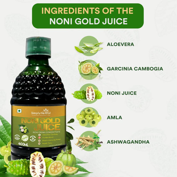 Simply Herbal Simply Herbal Noni Gold Juice -Blood Purifier Immunity & Body Detoxifiers Health Tonic -400ml