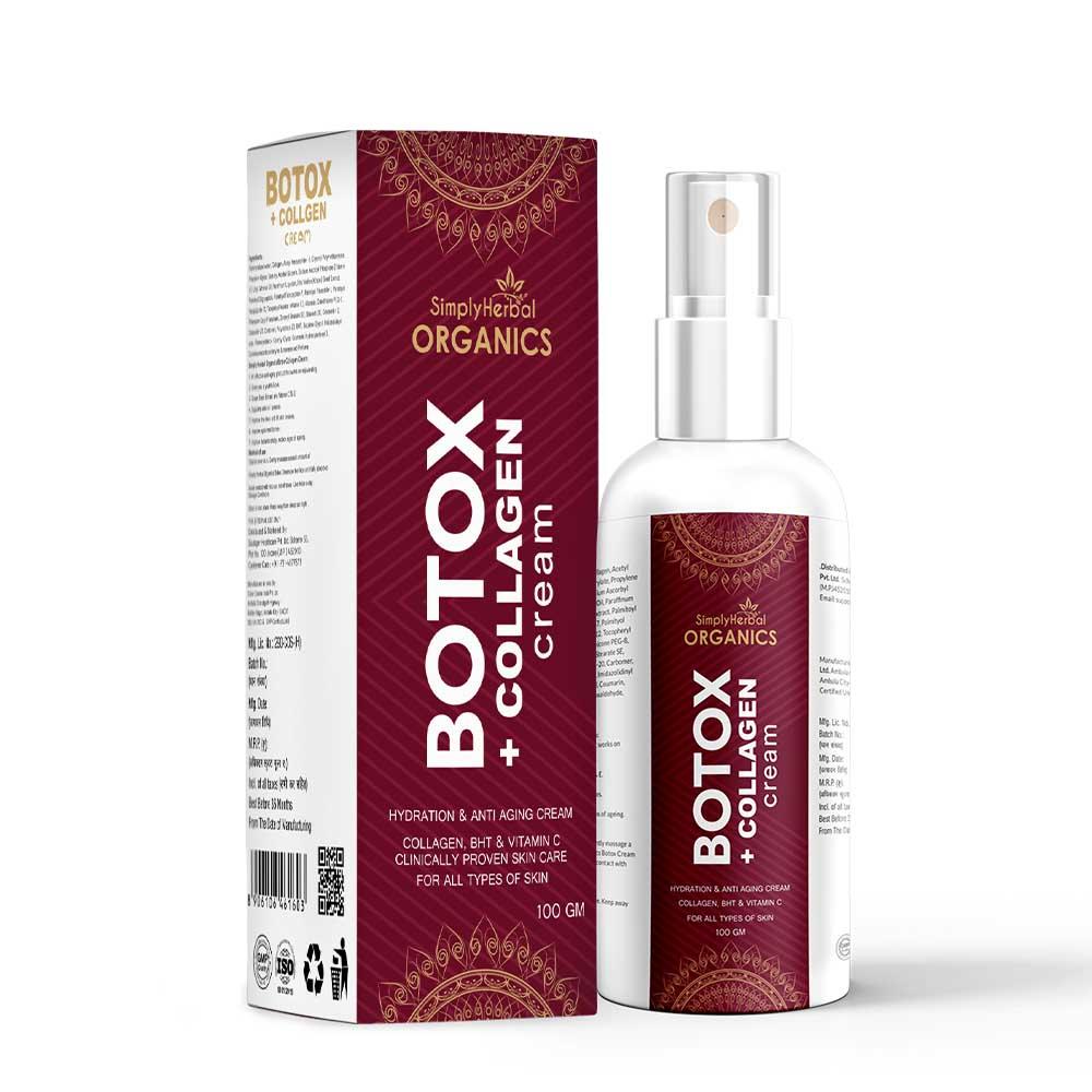 simply herbal Simply Herbal Organics Botox Cream 100 Gm| Face Repairing & Brightening for All Skin Types