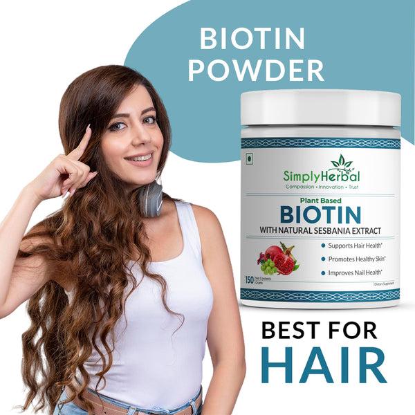 Simply Herbal Simply Herbal Plant-Based Biotin Powder – 150 Gm