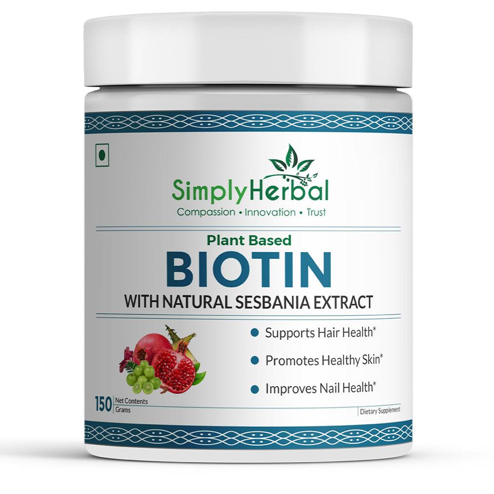 simply herbal Simply Herbal Plant-Based Biotin Powder – 150 Gm