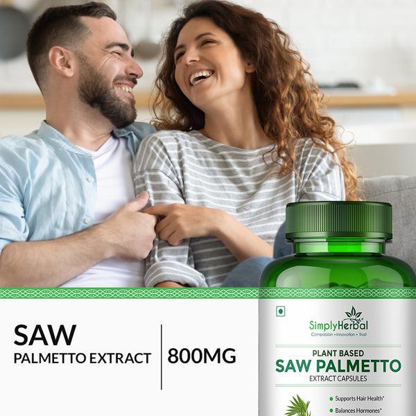 Simply Herbal Simply Herbal Saw Palmetto Extract Prostate Health & Hair Growth 800mg -30 Capsules