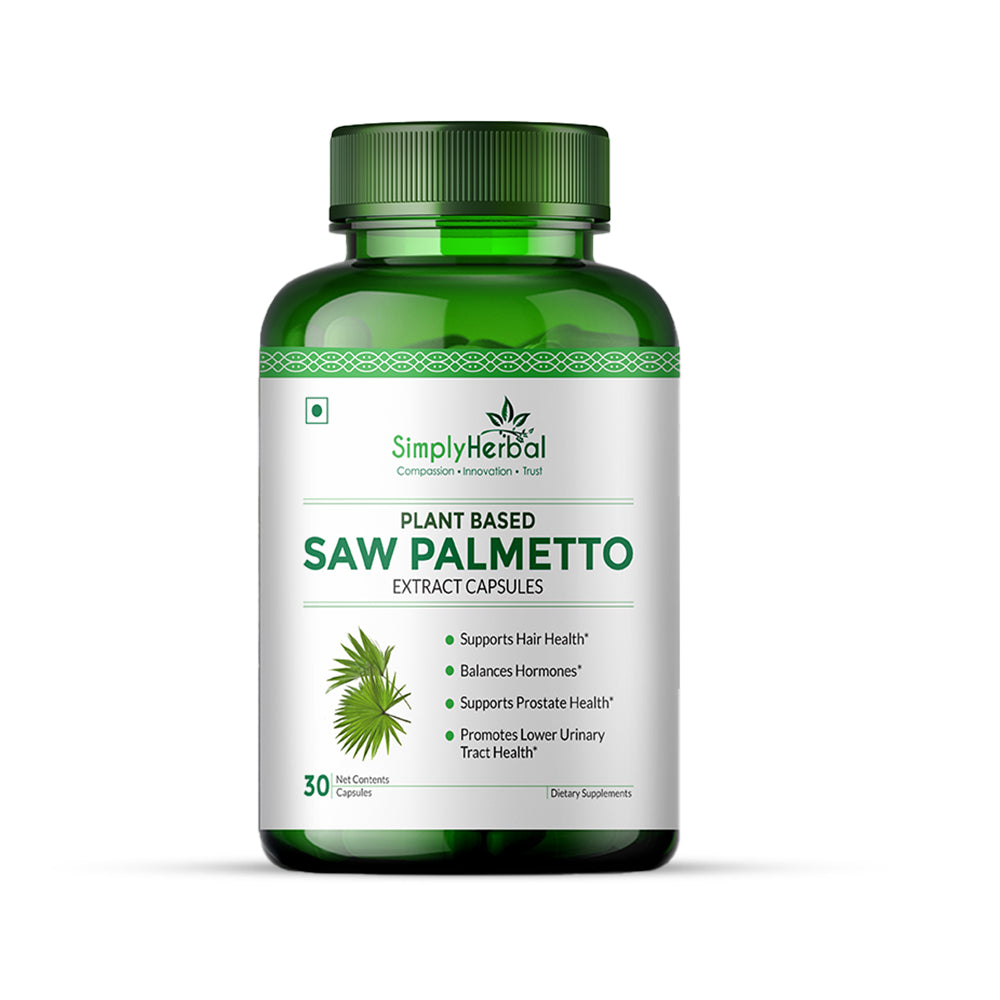 simply herbal Simply Herbal Saw Palmetto Extract Prostate Health & Hair Growth 800mg -30 Capsules