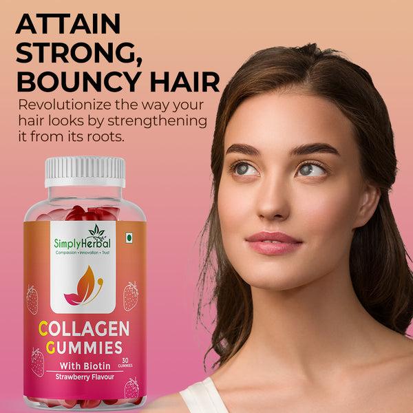 Simply Herbal Simply Herbal Skin Collagen & Biotin Gummies – 30 Pack