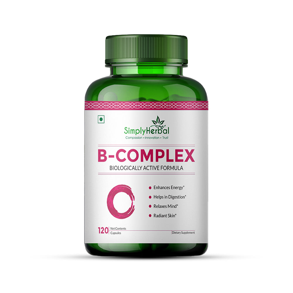 simply herbal Simply Herbal Vitamin B-Complex Premium Biologically Active Formula-120 Capsules